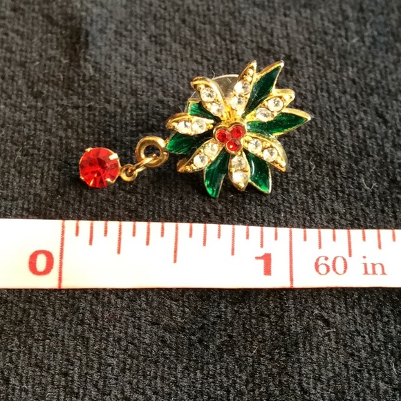 Nordstrom Enamel/Austrian Crystal Floral Brooch - Picture 3 of 3